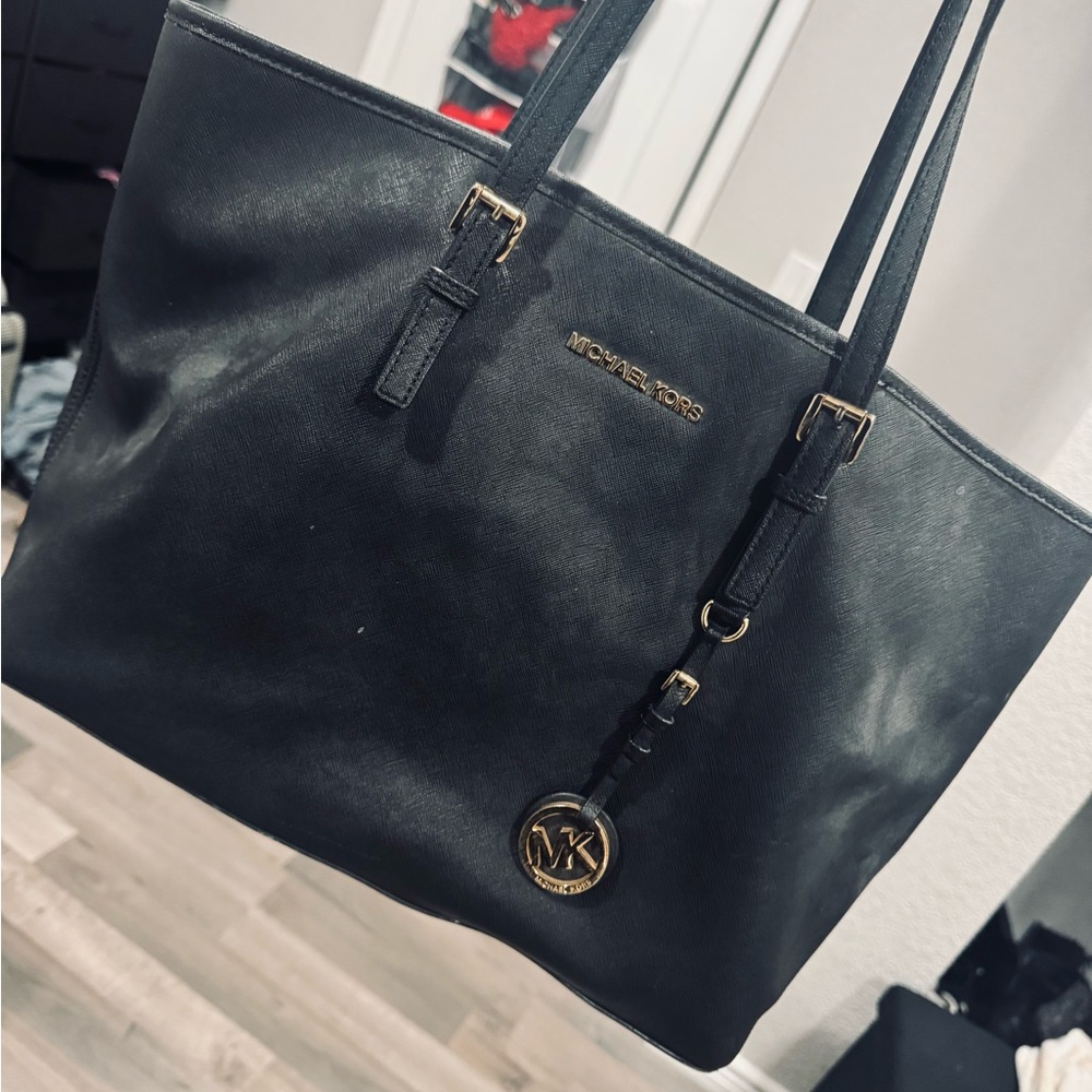 Michael Kors Black Leather Tote